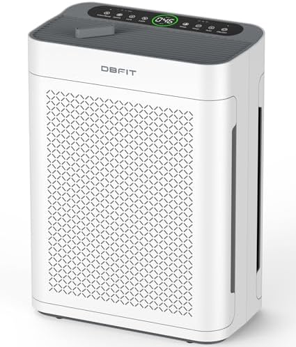 Air Purifiers for Home Large Room up to 3000sq.ft, DBFIT HEPA Double-Sided Air Purifier with Washable Filter, PM 2.5 Display Air Quality Sensor, Air Cleaner for Bedroom, Dorm Room, Pets, Office, AP300 by DBFIT