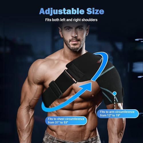 Comfytemp Shoulder Ice Pack Wrap, Rotator Cuff Shoulder Brace Cold Therapy - Image 4