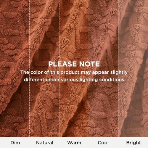 Bedsure Sherpa Fleece Blanket, Cable Jacquard Tufted, Warm, Orange, Throw - Image 7