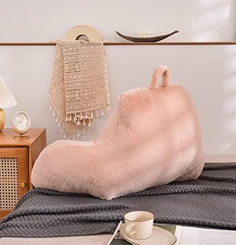 Aimuan Reading Pillow Bed Rest Wedge Large Adult Backrest Pillow with Arms Back Support for Sitting Up in Bed Cushion Incline Rest Sleeping Snoring Pillow, (Large, Blush) - Image 2