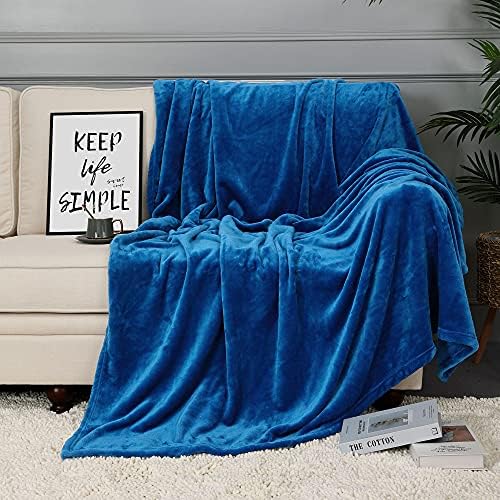 NANPIPER Fleece Blankets, Super Soft Flannel Queen Size Blanket for Bed, Luxury Cozy Microfiber Plush Fuzzy Blanket,Turquoise Blue - Image 6
