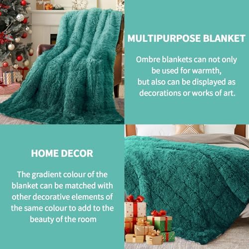 yescool Weighted Blanket for Adults (15 lbs, 60" x 80", Kelly Green) Heavy Blanket for Sleeping Perfect for 140-160 lbs, Queen Size Faux Fur Blanket with Premium Glass Bead, Machine Washable - Image 6