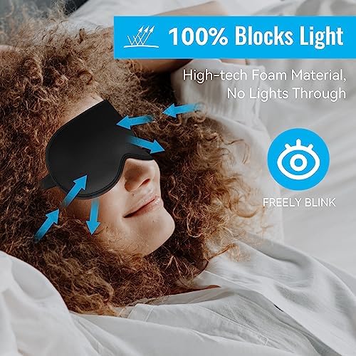 Sleep Mask for Lash Extensions, 3D Contoured Weighted Eye Cover - Image 6