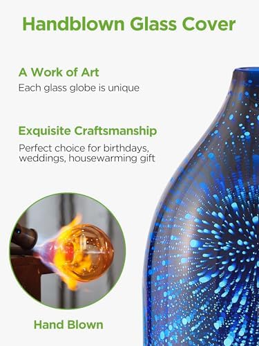 InnoGear 150ml Handmade 3D Glass Essential Oil Diffusers for Home Room - Image 5
