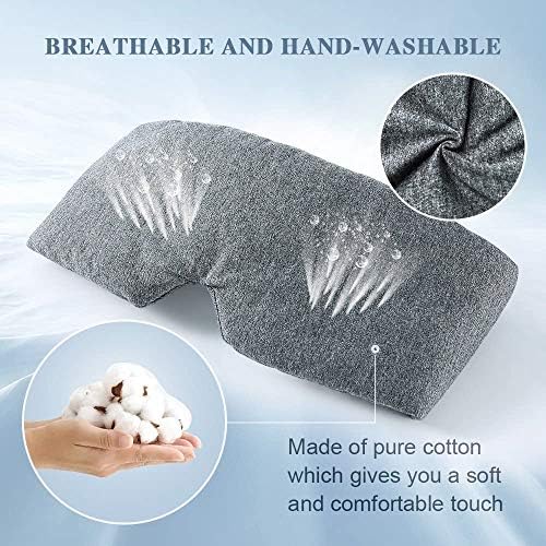 FRESHME Cotton Eye Mask for Sleeping in Gift Box - Soft and Adjustable Extensions Sleep Mask with Earplugs and Pouch for Women and Men, Blackout Cover for Night Travel Relaxation - Image 6