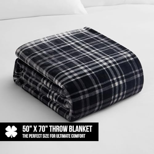 Lucky Brand Camper Plaid Black 50"x70" Cozy Plush Blanket - Premium Microfiber Throw for Luxurious Comfort and Style - Image 2