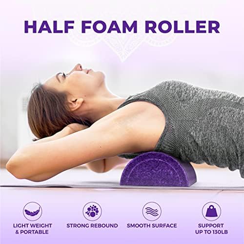 Yes4All High-Density EPP Half Round Back Roller Foam, Exercise Foam Roller for Yoga, Pilates & Stretching - 12, 18, 24, 36 inch - Image 2