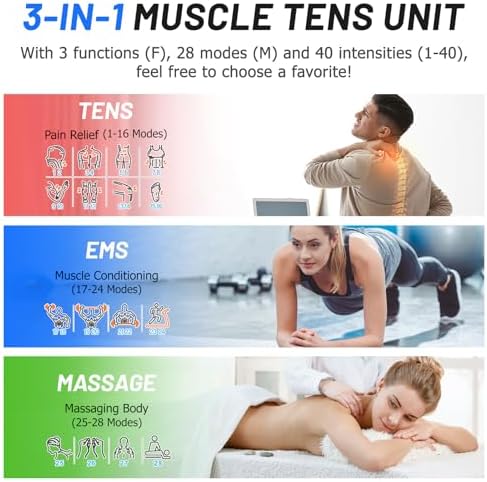 28 Modes TENS Unit Muscle Stimulator for Pain Relief - Image 5