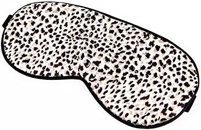 100% Mulberry Silk Sleep Mask Blackout, Cute Natural Sleeping Mask with Adjustable Elastic Strap, Satin Eye Cover for Men Women Adults (Leopard) - Image 2