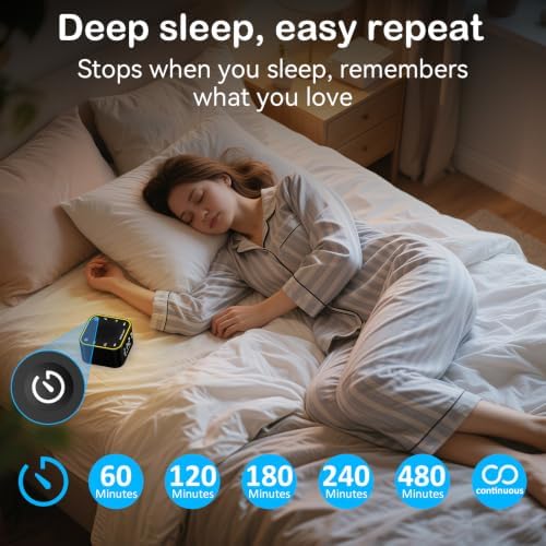 2-in-1 Sound Machine Alarm Clock: 30 Non-Looping Sounds, Compact - Image 5