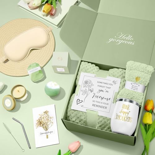 Happy Birthday Gifts for Women Mom Her Friend Sister Wife Grandma, Self Care Gift Get Well Relaxing Spa Gift Basket Set - Image 2