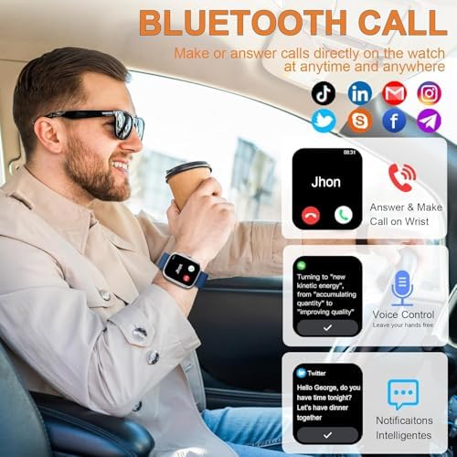 Matast Smart Watch, 1.91" Smartwatch for Men Women (Answer/Make Call), Fitness Tracker with 100+ Sport Modes, IP68 Waterproof, Heart Rate/Sleep Monitor, Spo2, Pedometer, Activity Tracker for Android - Image 5