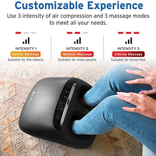 Etekcity Foot Massager for Lasting Circulation Foot Pain Relief with Heat and APP Remote, Gifts for Women and Men Dad and Mom, Shiatsu Deep Kneading & Multi Air Compression, Fit Up to Men Size 12 - Image 3