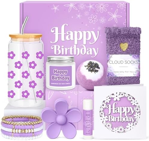Birthday Gifts for Teen Girls, Women, Teenage Girl Birthday Gift Sets for Teen Girls Tween Gifts for Teenage Girl Cute Daisy Aesthetic Glass Cup Gift Basket for Teens, Women, Her, Sister, Friend by CHESACE