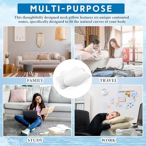 Hahafelt Cooling Cervical Pillowcase Cover with Envelope Closure (Only Pillow Case) Ergonomic Neck Pillowcase Smooth Soft Cool Pillow Cover for Side Back Stomach Sleepers(White,Queen Size) - Image 7