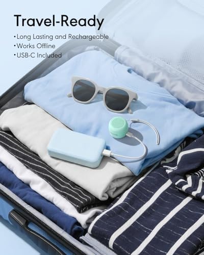 FLOWTUNE Sound Machine White Noise Machine for Baby Adults, 18 Non-looping Sounds, Timer, Memory Function, Portable Sleep Sound Therapy Gift (Mint Green) - Image 4