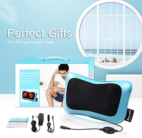 Mo Cuishle Shiatsu Back Massager with Heat – 3D Kneading Neck and Shoulder Massager for Back Pain Relief – Electric Massage Pillow for Home, Office & Car – Mother’s Day Gifts for Mom, Women, Men, Dad - Image 6