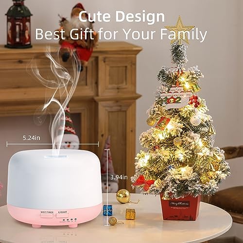 Marchred 300ML Aromatherapy Essential Oil Diffuser with Remote Control, 7 LED Color Changing Light, for Bedroom Home Large Room - Image 7