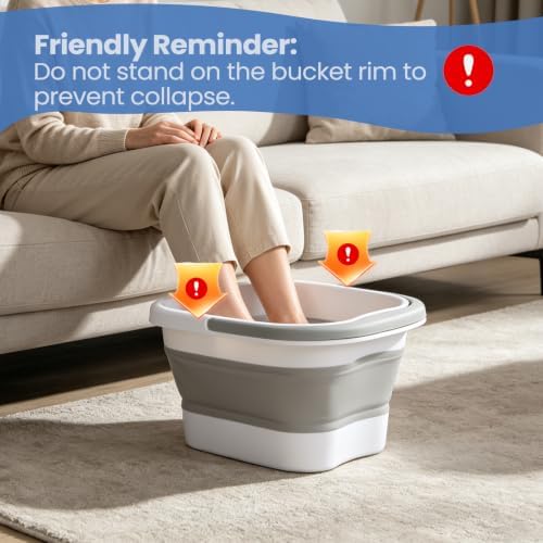 Collapsible Foot Soaking Tub Foot Bath Massage Spa 120 Acupressure Points - Image 6