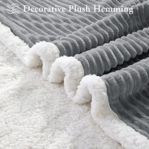 LBRO2M Sherpa Fleece Bed Blanket Super Soft Plush Warm Throw King 90"X104" - Image 4