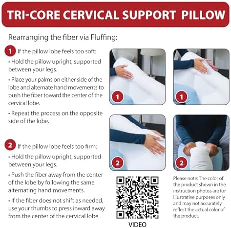 Tri-Core Ergonomic Pillow Neck Pain Relief Petite GR Gentle - Image 7