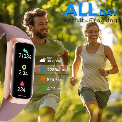 Fitness Tracker,2025 Smart Watch with Blood Pressure Heart Rate & Sleep Monitor IP67 Waterproof Step Calorie Counter Pedometer Fitness Activity Watch for Men Women Android iOS Phone (Purple) - Image 2