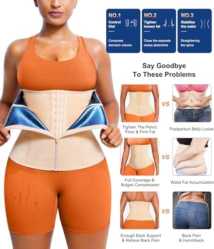 TrainingGirl Waist Trainer for Women Working Out Trimmer Sweat Belly Band - Image 4