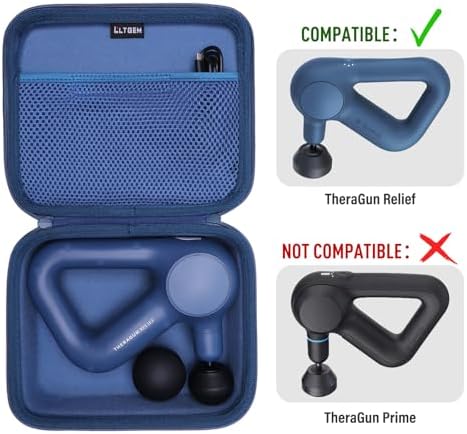 LTGEM Massage Case Compatible with TheraGun Relief Handheld Percussion Massage Gun/Neck/Back/Leg/Shoulder Massage Gun - Travel Protective Carrying Storage Bag, Khaki(Case Only) - Image 3