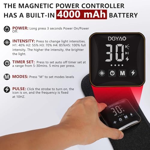 New Cordless Red Light Therapy Belt for Pain Relief, Near Infrared Therapy Wrap Pulse Therapy for Back Pain Relief - Image 5