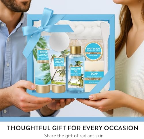 Spa Luxetique Gifts for Women 8pcs Refreshing Ocean Gift Set for Women Bath and Body Works Gift Set Spa Gifts for Womens Get Well Birthday Gifts for Womens Wife Girlfriend Grandma - Image 6