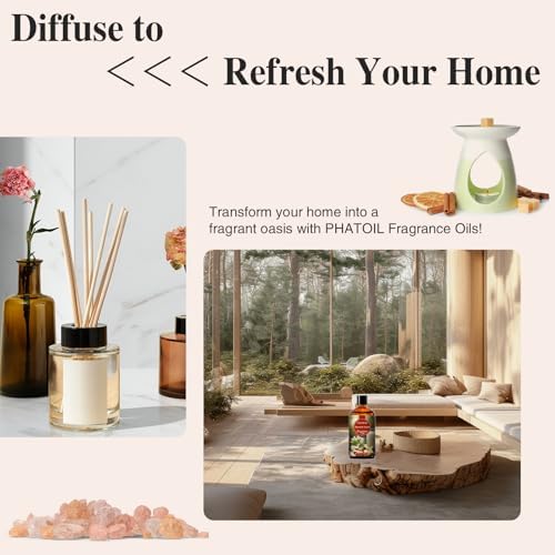 PHATOIL 3.38FL.OZ Almond Vanilla Fragrance Oils for Aromatherapy, Essential Oils for Diffusers for Home, Perfect for Diffuser, Yoga, Skin Care, DIY Candle and Soap Making - 100ml - Image 3