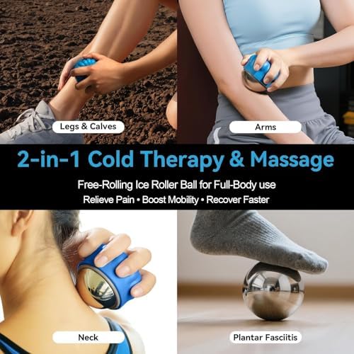 iECO Massage Ice Roller Ball Cold & Heat Therapy Plantar Fasciitis Roller - Image 4