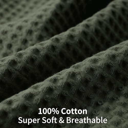 100% Egyptian Cotton 600 TC Waffle Weave Throw Pillow Covers 2 Pack - Image 2