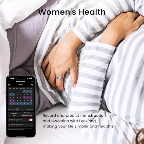 Smart Ring for Women & Men, IP68 Health Fitness Tracker (Pink, 6) - Image 3