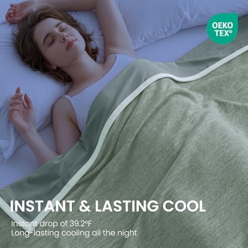 Topcee Cooling Blanket for Night Sweats Absorbs Heat to Keep Adults, Children Cool on Warm Nights, Q-Max 0.5 Cooling Blankets for Hot Sleepers, Ultra-Cool Lightweight Sofa Throw Blanket (50"x70") - Image 2