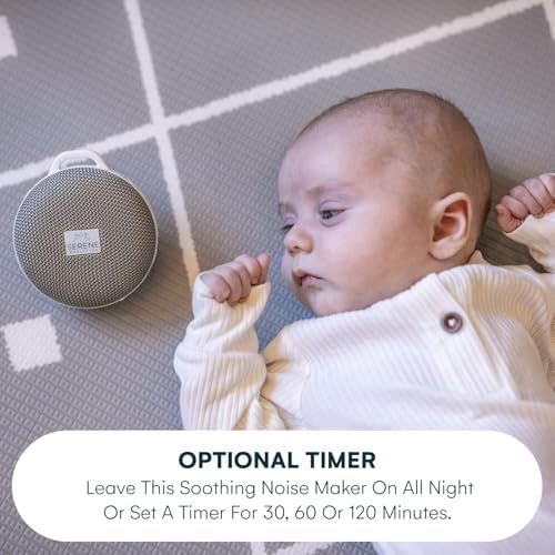 Serene Evolution 36 Sound Portable White Noise Machine for Sleeping Baby, USB Rechargeable Sound Machine for Babies & Kids, Soothing Sleep Sounds - Heartbeat, Rain, Brown Noise Machine & Ocean Sounds - Image 4