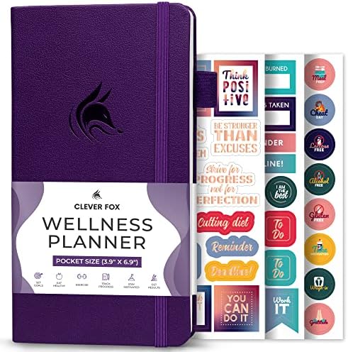 Clever Fox Wellness Planner & Food Journal Small Purple by CleverFox