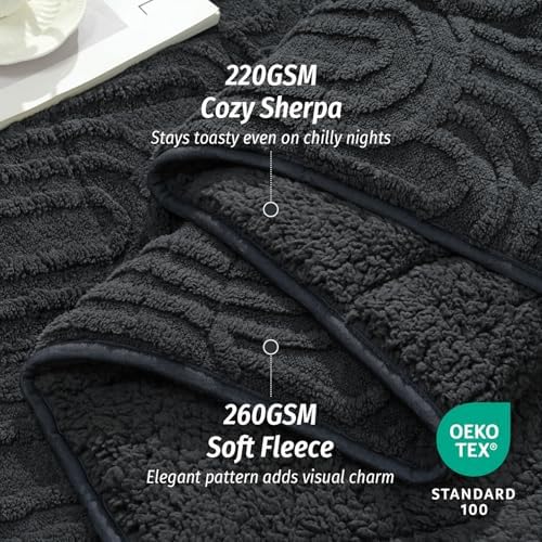 Wemore Soft Weighted Blanket for Adults 60" x 80" 15 lbs Queen Dark Grey - Image 3