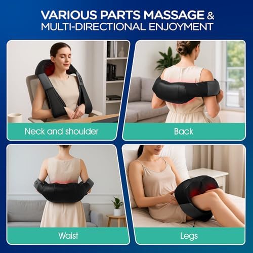 VOYOR-HEALTH Shiatsu Neck and Back Massager with Heat for Home, Car, Office - Image 6