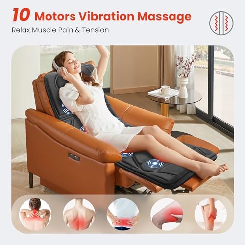CooCoCo Full Body Massage Mat with Heat, 10 Motor Massage Pad for Sofa, Bed - Image 3