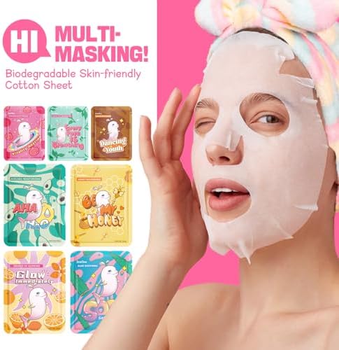 ZealSea Face Masks Skincare, Facial Masks for Women Skin Care, Sheet Masks Beauty with Natural Ingredients, Birthday Party Spa Gift for Kids Teens Girls, Hydrate and Soothe for All Skin Types 21 Pack - Image 2