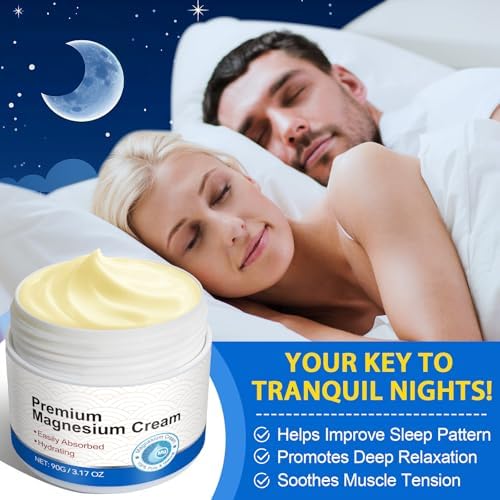 Magnesium Cream for Muscle & Joint Support – Nighttime Magnesium Lotion with Zechstein Magnesium, Moisturizing Body Cream, Fast Absorption, Apply to Arms, Legs & Feet – 90g - Image 2