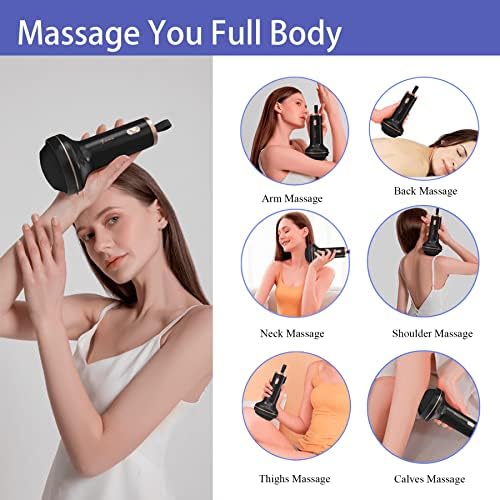 Handheld Cellulite Massager, Body Sculpting Machine, Rechargeable & Cordless, Stomach Fat Massager With 8 Massage Heads 2 Mesh Covers, Massage Abdominal Belly Thighs Butt Neck for Women Men at Home - Image 3