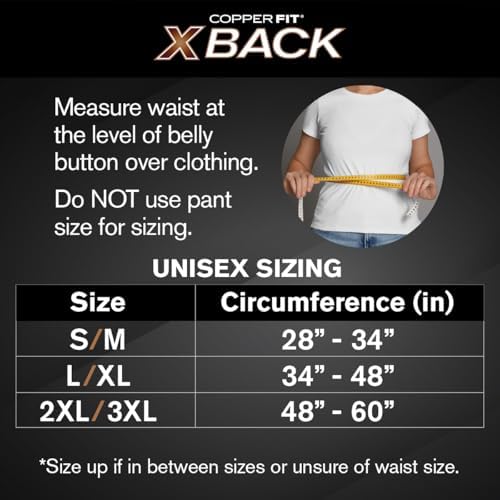 Copper Fit X-Back Brace for Lower Back Pain, Lumbar Support, Herniated Disc, Sciatica, Arthritis – Adjustable, Breathable Design - for Men and Women (Large/XLarge) - Image 3