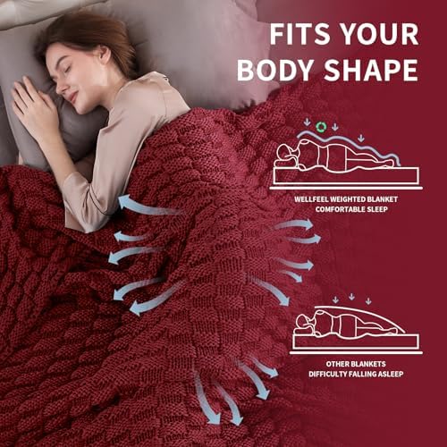 Knitted Weighted Blanket for Adult, No Beads Heavy Blanket 50"x60" 7lbs - Image 3