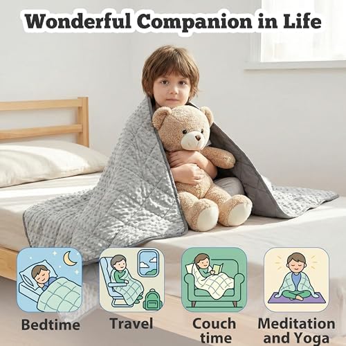MAXTID Weighted Blanket for Kids 10 lbs 41x60 Double Heavy Blanket Gift for Children - Image 6