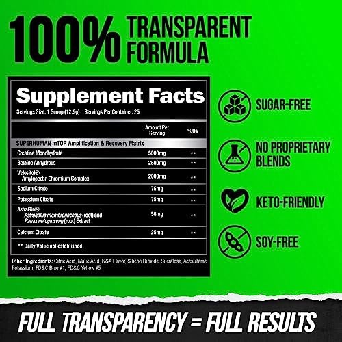 Alpha Lion Superhuman Post Workout Recovery, Muscle Builder Drink, Creatine Powder + More for Lean Muscle Growth, Strength & Volume, Supplement for Women & Men (25 Servings, Gainy Smith Apple) - Image 5