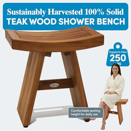 AquaTeak Asia 18" Teak Shower Bench - Image 4