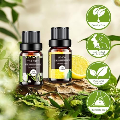 Essential Oils Set - 32x5ml Pure Aromatherapy Essential Oils Kit for Diffuser, Humidifier, Aromatherapy, Massage, Skin & Hair Care - Lavender, Tea Tree, Eucalyptus, Sandalwood, Peppermint, Rosemary - Image 2