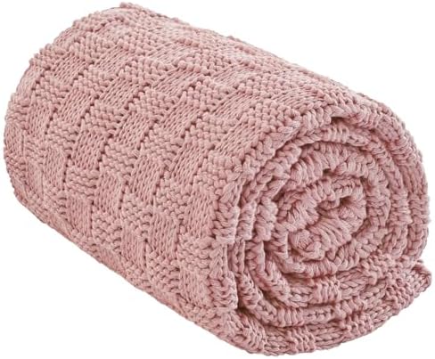 Knitted Weighted Blanket for Adult, No Beads Heavy Blanket 40"x60" 7lbs by Unknown